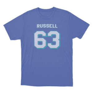 Russell 63 3D T Shirt Blue