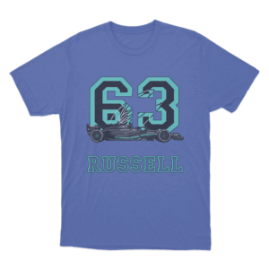 Russell 63 F1 Car T Shirt Blue