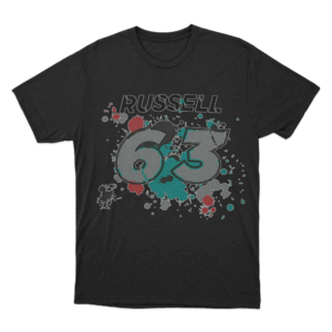 Russell 63 Splatter T Shirt Black